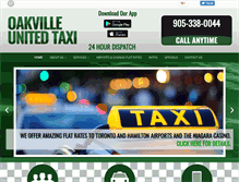 Tablet Screenshot of oakvilleunitedtaxi.com